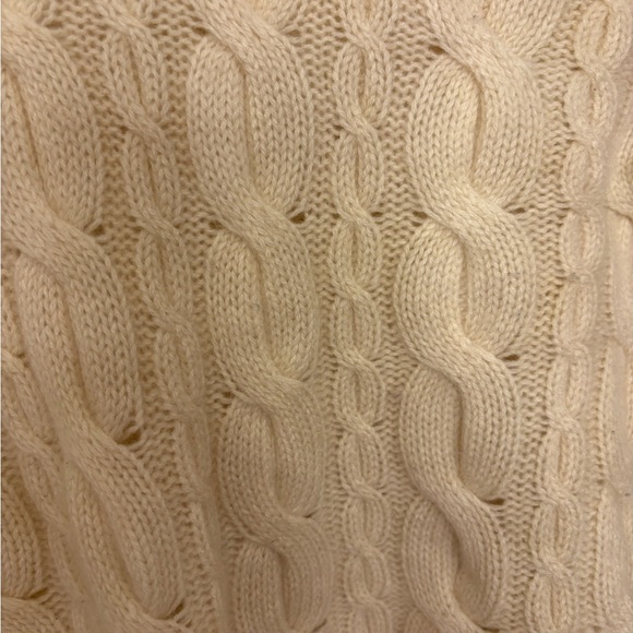 Autumn Cashmere Ivory Cable Knit Turtleneck Sweater 100% Cashmere M - Picture 6 of 6